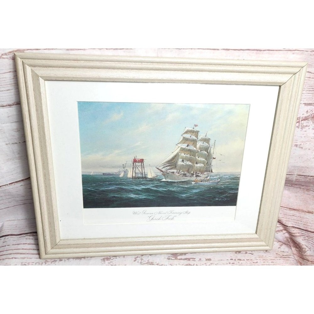 West German Naval Training Ship Gorch Fock Wall Décor Art Picture
